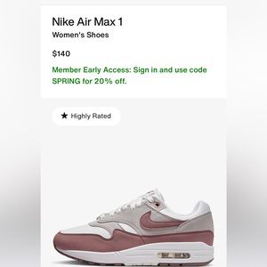 Nike AirMax 1. Womens size 8.5